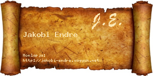 Jakobi Endre névjegykártya